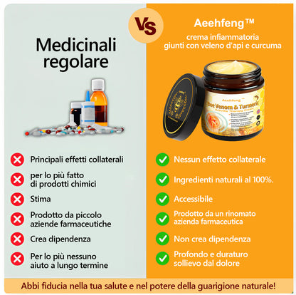 💥Aeehfeng™💥 Crema per il trattamento dell'artrite con veleno d'api e curcuma—specializzata in condizioni ortopediche e dolori articolari 🐝🐝