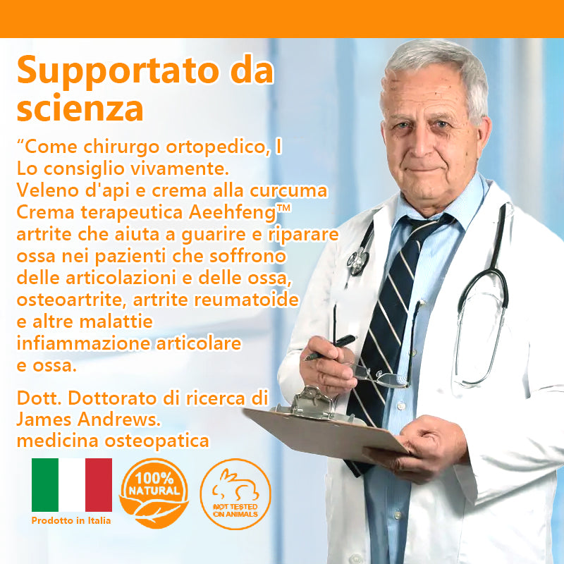 💥Aeehfeng™💥 Crema per il trattamento dell'artrite con veleno d'api e curcuma—specializzata in condizioni ortopediche e dolori articolari 🐝🐝