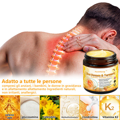 💥Aeehfeng™💥 Crema per il trattamento dell'artrite con veleno d'api e curcuma—specializzata in condizioni ortopediche e dolori articolari 🐝🐝